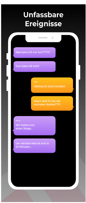 Fiction Taps chat-format reading screen